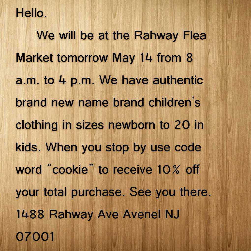 Flea Market Alert